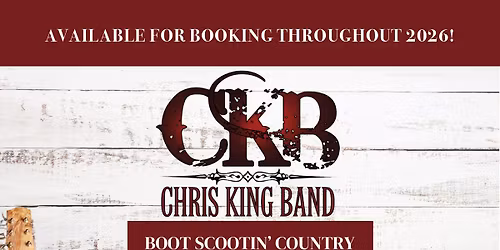 Chris King Band back at Sheabeens Irish Pub on Friday, May 29, 7-11!