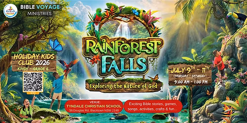 Holiday Kids Club - VBS 2026 - Rainforest Falls (9 July - 11 July)