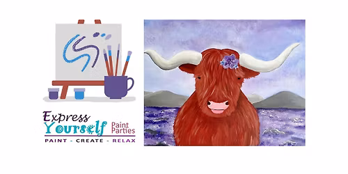 Heather the Highland Cow Paint Party @ Harlow