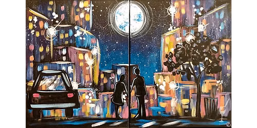 Moonlit Cityscape - Paint and Sip in San Antonio | Classpop!\u2122