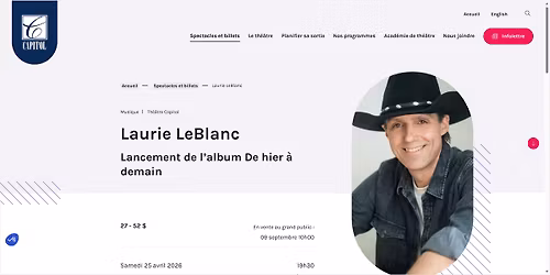 Laurie LeBlanc \u2013 Lancement de l\u2019album De hier \u00e0 demain