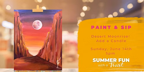 Desert Moonrise! Add a Candle