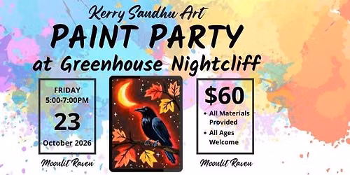 Moonlit Raven Paint Party at Greenhouse Nightcliff