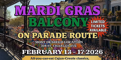 ***Mardi Gras Balcony Experience @ DAISY DUKES** 30% OFF CODE (BLACKFRIDAY)