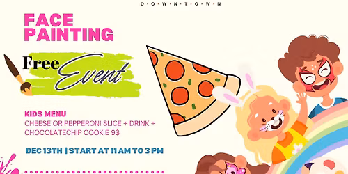 Palace pizza face paint event