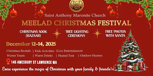 Meelad Christmas Festival (Christmas Bazaar, Tree Lighting & More)