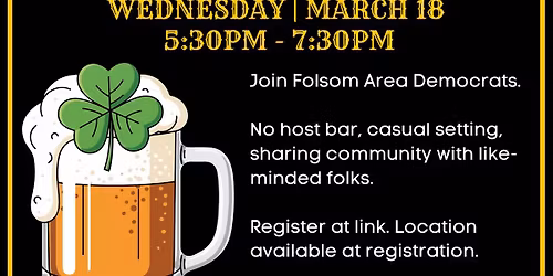 Drinks and Democracy March Social