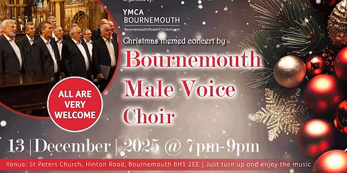 YMCA Bournemouth Christmas themed concert with the Bournemouth Male Voice Choir