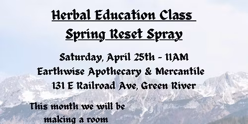 Herbal Education Class - Room Refreshing Sray