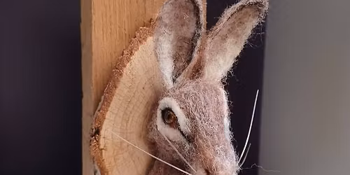 Needle Felted Hare, Highland Cow or Fresian Cow Trophy Head \u00a360- per person 