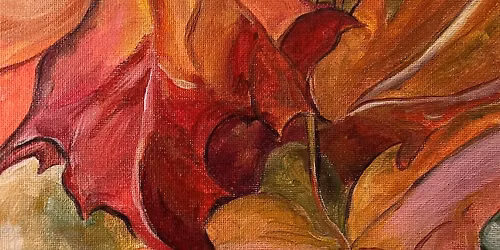 Paint Like Georgia O\u2019Keeffe: Fall Maple Leaves
