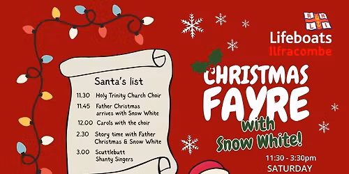 Lifeboat Christmas Fayre with Snow White