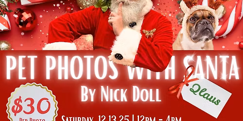 Pet Photos with Santa Qlaus and Nick Doll!