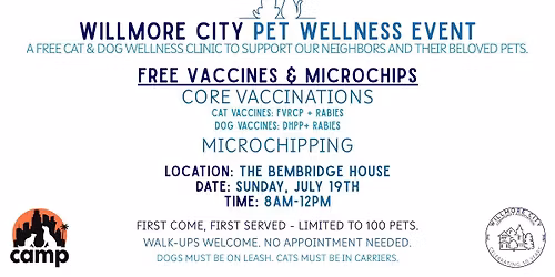 Willmore City Free Pet Wellness Event!