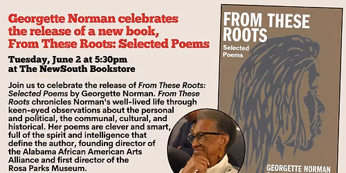 Georgette Norman celebrates the release of a new book, From These Roots: Selected Poems