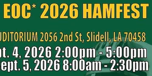 2026 Annual Slidell EOC Hamfest
