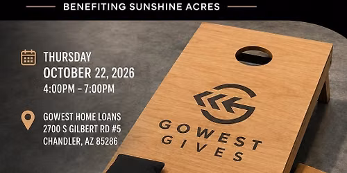 GoWest Gives Cornhole Tournament