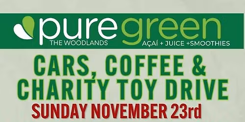 \ud83d\ude97\u2615 Pure Green Cars & Coffee & Toy\/Food Drive