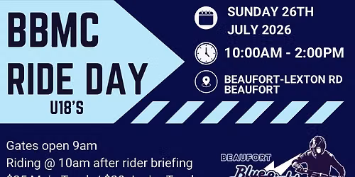 26th July 2026 Ride Day
