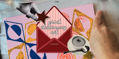 Block Printing Workshop: Print Stationary Set  over Chai