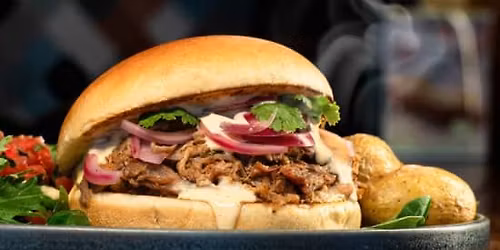 Burger pulled pork + refresco en Mafrens