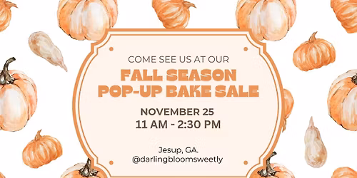 Fall Season Pop-up Bake Sale!