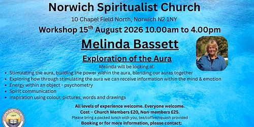 Workshop with Melinda Bassett - Exploration of the Aura