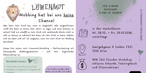 L\u00f6wenmut - Mobbing hat bei uns keine Chance