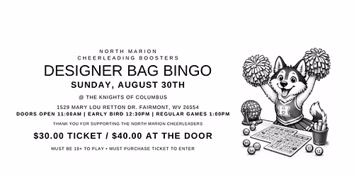 2026 North Marion Designer Bingo