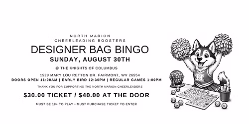 2026 North Marion Designer Bingo 