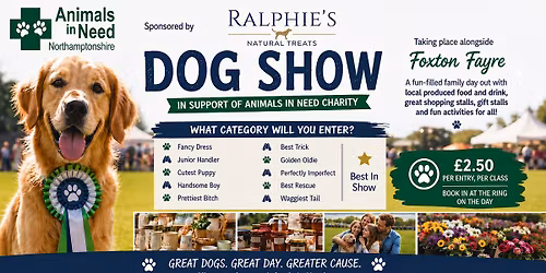 Charity Dog Show - Animals In Need - at Foxton Fayre - Foxton Locks