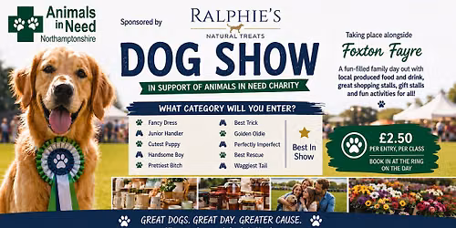 Charity Dog Show - Animals In Need - at Foxton Fayre - Foxton Locks