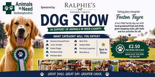 Charity Dog Show - Animals In Need - at Foxton Fayre - Foxton Locks
