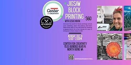 Jigsaw Block Printing with Leslie Moon