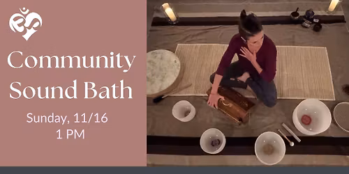 Community Sound Bath + Food Drive Event