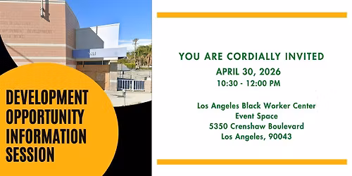 Development Opportunity Information Session for 5401 S. Crenshaw Blvd.