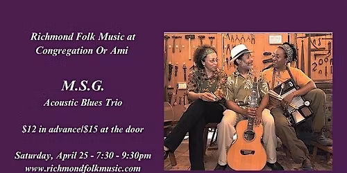 MSG Acoustic Blues Trio Traditional Piedmont Blues