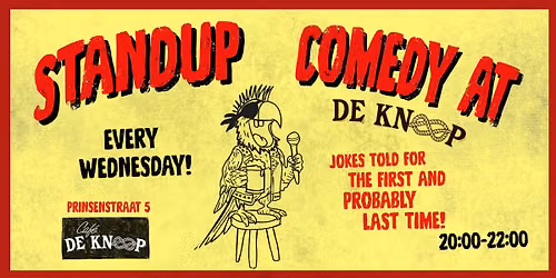 Hump Day Comedy in English at Cafe de Knoop!