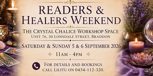 READERS AND HEALERS WEEKEND