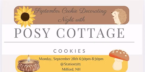 September Cookie Decorating Night with Posy Cottage Cookies