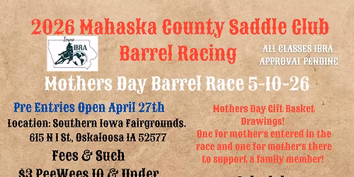 Mothers Day Barrel Race!