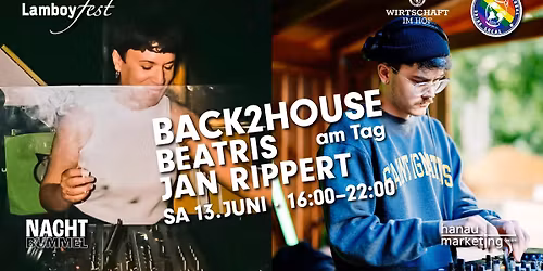 Back2House - am Tag und am Abend im Hof