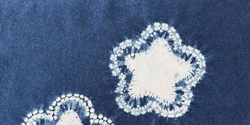 Boshi shibori - capping and reserved grounds with indigo dyeing (Studio)