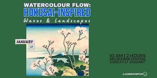 Watercolour Flow: Hokusai-Inspired Waves & Landscapes