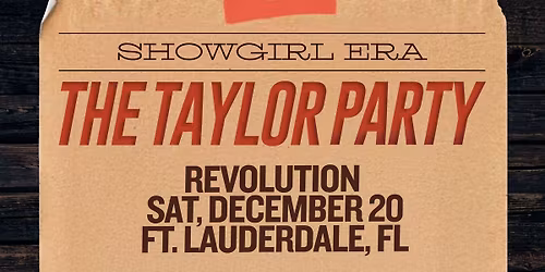 The Taylor Party: The Ts Dance Party - 18+