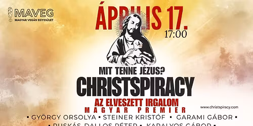 CHRISTSPIRACY FILM PREMIER Az elveszett irgalom - \ud83c\udf88a r\u00e9szv\u00e9tel regisztr\u00e1ci\u00f3hoz k\u00f6t\u00f6t\u00f6tt\ud83c\udf88