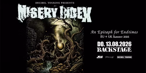 MISERY INDEX | AN EPITAPH FOR ENDTIMES EU + UK SUMMER 2026 | BACKSTAGE M\u00dcNCHEN 2026
