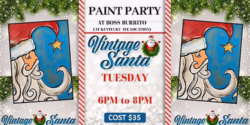 Vintage Santa Paint Party