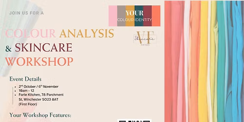 Colour Analysis & Skincare Workshop 6th November