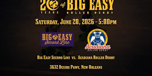 Big Easy Roller Derby Second Line vs Acadiana Roller Derby